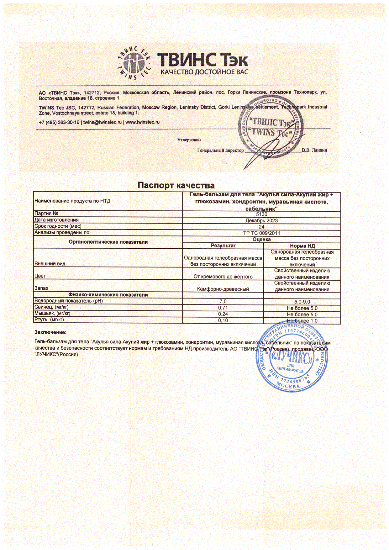 Паспорт №122023